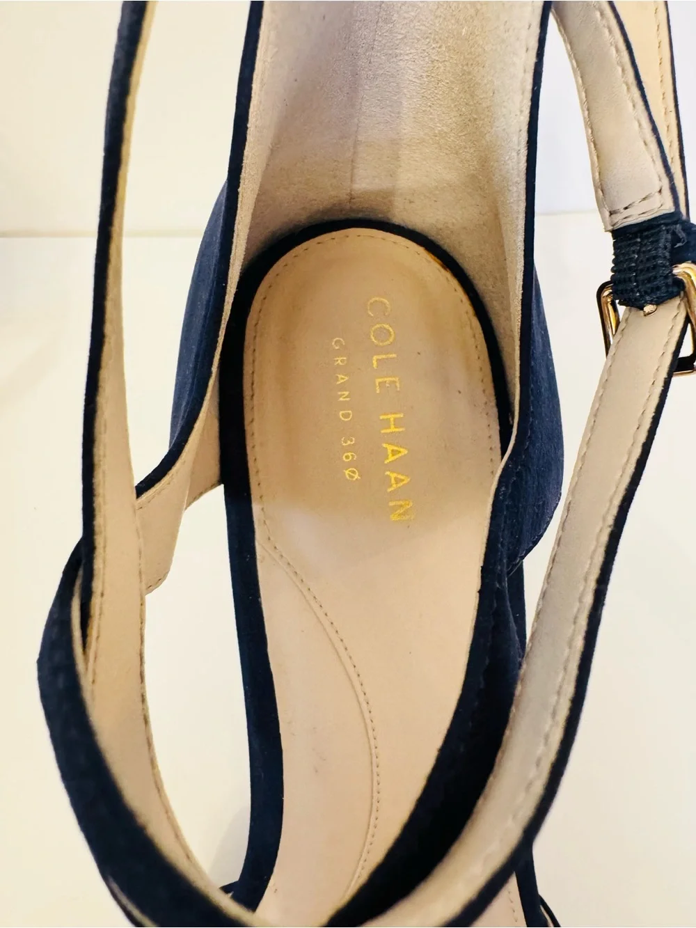 Cole Haan Sadie Women’s Wedge Sandals in Navy Blue